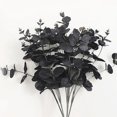 thumbnail image 4 of Artificial Flower Eucalyptus Leaves Branches Bulk Fall Orange Faux Greenery Black, 4 of 5