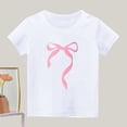 thumbnail image 2 of HVOBBTY T-Shirt Décontracté à Manches Courtes Confortable pour Fille, Mode Décontractée pour Filles Imprimé Lettre Col Rond Manches Courtes Blanc, 9 Ans, 2 of 3