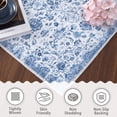 thumbnail image 3 of YUSAZENS 2x6 Vintage Floral Print Hallway Runner Rug Non-Slip Soft Kitchen Laundry Bedroom Runner Rug Blue, 3 of 7