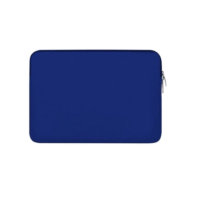 Apmemiss Clearance Laptop Sleeve Case 14 inch in a solid blue color, designed for 14-inch laptops. This shockproof protective laptop cover features a soft padded lining, a durable neoprene exterior, and a strong top-loading zipper for secure closure. The sleeve includes an accessory pocket and is suitable for travel or business use, offering protection against dirt, scratches, and water.