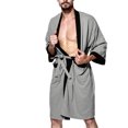 thumbnail image 2 of LSLJS Mens Robe Winter Loose Fallow Couples Bathrobe Long Nightgown Nightgown, Robes Gifts for Men, 2 of 6