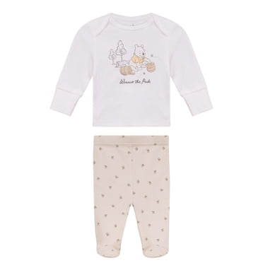Disney Winnie The Pooh Infants' Unisex Layette Organic Cotton 2pc Set