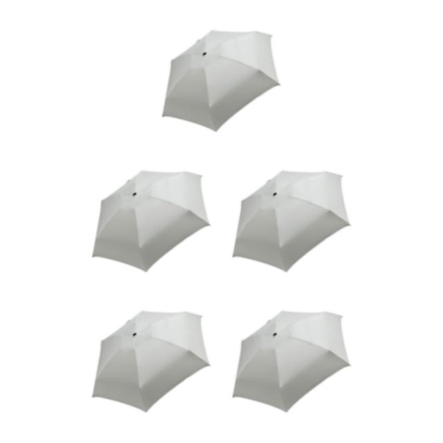 Decodeary Stay Dry In Style Rainproof Umbrellas With Breathable Fabric For Fashionable creamy white 5Set