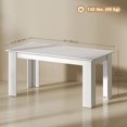 thumbnail image 2 of CoSoTower 63" Kitchen Table for 4-6 People, Dining Table with Wood Effect for Dining Room, White, 2 of 7