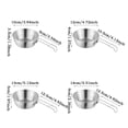 thumbnail image 3 of Oleegame 2PC Kitchen Utensils Set Outdoor Camping Backpackers Foldable Bowl Lightweight Stainless Steel Bowl With Handle Silver, 3 of 4