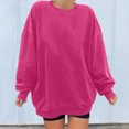 thumbnail image 2 of Penkiiy Chandail pour Femmes Mode Chandail Décontracté pour Femmes à Manches Longues à Col Rond Imprimé Hauts de Chandail pour Dames Blouse Rose Vif Vêtements Y2K, 2 of 6