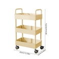 thumbnail image 3 of Dvruxg 3-Tier Kitchen Storage Cart, Armrest Bathroom Organizer, Mobile Toiletries Rack for Home Organization, 3 of 5