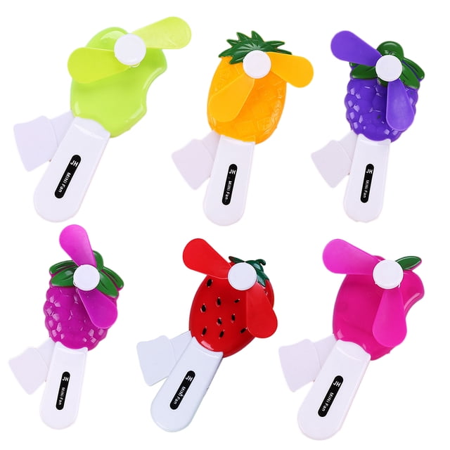 6PCS Cooling Fan Cartoon Farawamu Hand Press Personal Fan Travel Fan