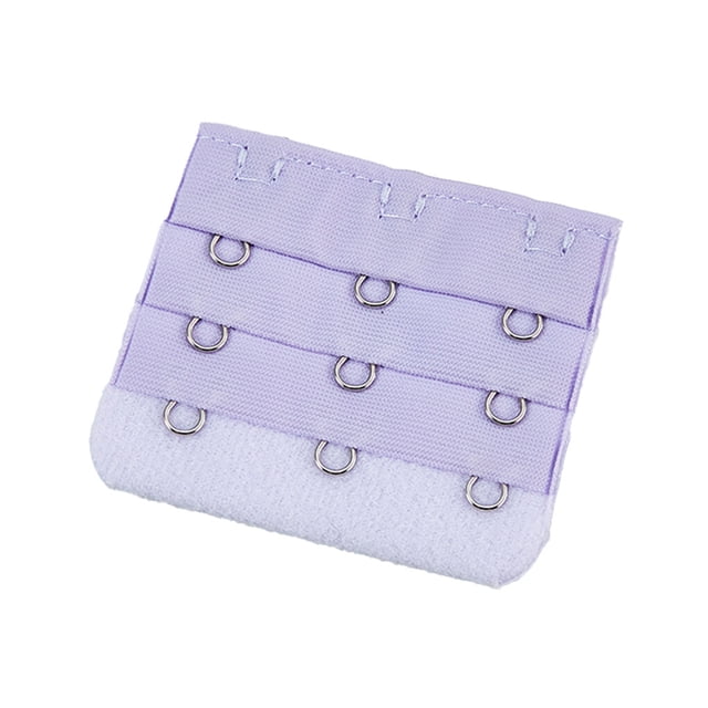 Wweixi Extension Strap Bra Extender Buckle 3 Hook Women Accessories Practical Elastic Multicolor Clips Tight 3 Rows Underwear light purple