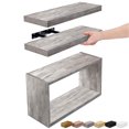 thumbnail image 1 of Sorbus Floating Shelves for Wall Set of 3 - Bathroom Shelves for Wall Storage, Over Toilet, Bedroom, Farmhouse, Wall Decor - 2 Floating Shelves with Invisible Brackets & 1 Rectangular Box, 1 of 7