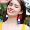 thumbnail image 3 of Layered Tassel Earrings, Fourth Of July Retro Style Patriotic Earrings Widely Used  For Party, 3 of 7