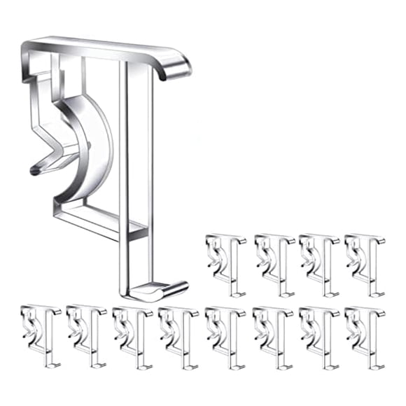 2 Inch Clear Blind Clips for Valance, Valance Clips for Wood or Faux Wood Horizontal Blinds Valance (12 Pieces)