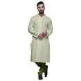 thumbnail image 4 of Atasi Kurta Pyjama de Designer pour Hommes Imprimé Style Angrakha Vêtements d'Été Décontractés, 4 of 5
