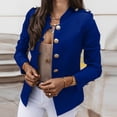 thumbnail image 2 of CEHVOM Women's Solid Color Long-Sleeved Slim-Breasted Small Suit Short Coat Tops Clearance, 2 of 5