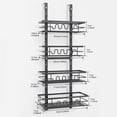 thumbnail image 4 of Royalbelle 4-Layer Over The Door Pantry Organizer,Spice Rack Shelves,Mul-Layer Metal Hanging Storage Basket,Easy to Install,Perfect for Kitchen,Bathroom,Black, 4 of 9