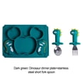thumbnail image 4 of serony Easy To Clean Baby Silicone Tableware Set Nurture Healthy Eating Habits Effortlessly Feeding Easily dark green 2 1Set, 4 of 6