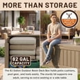 thumbnail image 4 of Homall Coffre de Terrasse en Résine de 82 Gallons pour Rangement Extérieur, Coffre de Terrasse Verrouillable, Beige, 4 of 8