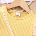 thumbnail image 4 of RXIRUCGD Robe Sac à Bulles Légère à Manches Courtes à Col Rond de Couleur Unie pour Petites et Moyennes Filles ( Jaune, Taille : 5 Ans ), 4 of 8