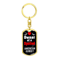 thumbnail image 4 of American Avocet Bird Stainless Steel or 18k Gold Premium Swivel Dog Tag Keychain, 4 of 8