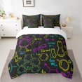 thumbnail image 2 of Chemical Equation Twin Comforter Set,7 Pieces Soft Microfiber Science Students Chemistry Comforters with Fitted Sheet,Flat Sheet,2 Pillow Shams,and 2 Pillowcases- Molecular Formula Bedding Sets, 2 of 5