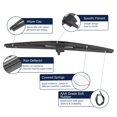 thumbnail image 4 of Unique Bargains 2pcs Black Car Rear Windshield Wiper Blade Replacement for Honda Pilot 2009 2010 2011 2012 2013 2014 2015, 4 of 6
