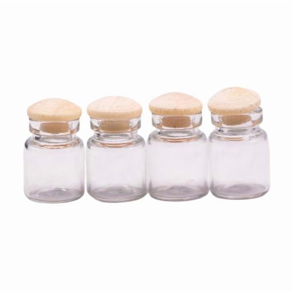 jiaping 4-piece Miniature Dollhouse Furniture Set with Wooden Lids, Scale 1:12, Suitable 6 Pcs