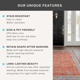 thumbnail image 4 of Hazo Haus Boho Entryway Rug - Small Rugs for Entryway Indoor Non Slip, Washable Rug for Bathroom and Kitchen - Floral Farmhouse Design, Perfect for Boho Décor (2x3 Terracotta/Aqua), 4 of 8