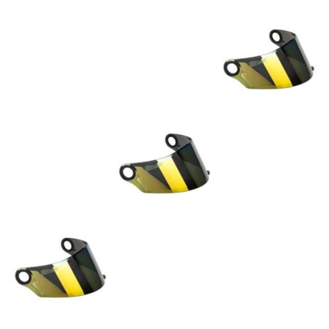 Youkk High-Performance for Visor Lens for FF358 396 Full Face Scratch-Resistant Golden 255mm 3Set