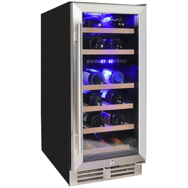 Refroidisseur à vin sous comptoir 15" double zone 28 bouteilles Koolatron avec serrure