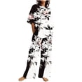 thumbnail image 1 of Hauts à Manches Courtes pour Femmes Costume d'Été Mode Short Imprimé Pantalons Colorés Costume Décontracté Deux Pièces Hauts à Manches Courtes pour Femmes Hauts d'Été pour Femmes avec Manches, 1 of 1