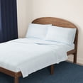 thumbnail image 2 of Mainstays Kids Microfiber Bed Sheet Set, Queen, Aqua Stripe, 4 Pieces, 2 of 8