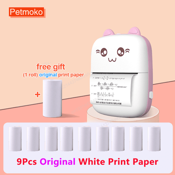 Mini Portable Thermal Printer  TIKTOK Gifts for Kids  Pocket Printer for Pictures/Retro-Style Photos/Notes/Lists/Label/Memo/QR Codes  Bluetooth Wireless Smart Printer with Android or iOS