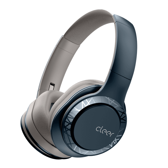 Cleer Enduro 100 Écouteurs Bluetooth, Haut-Parleur Sans Fil 40 mm, Basses Profondes Écouteurs Circum-Auriculaires, Lecture 100 H, Double Micro, Appels Clairs, Ajustement Confortable, Bluetooth 5.0, Casque Sans Fil Pliable Haute Résolution, Bleu Marine