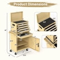 thumbnail image 3 of Costway 2 in 1 Tool Chest & Cabinet with Sliding Drawers Rolling Garage Organizer Yellow, 3 of 10