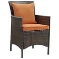 thumbnail image 1 of Modway Conduit Patio Dining Arm Chair in Brown and Orange, 1 of 3