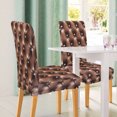 thumbnail image 3 of REGALWOVEN Stretch Spandex Dining Chair Cover Chair Seat Slipcover, Coffee Color, 3 of 10