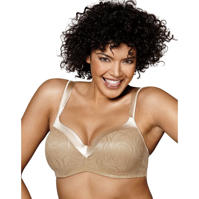 Playtex Womens Secrets Body Revelation Underwire Bra, 42DD, Nude Rose Jacquard