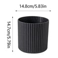 thumbnail image 3 of Vertical Striped Desktop Trash Can | Round Lidless Mini Waste Bin | Thickened Plastic | Small Bedroom Kitchen Bathroom Garbage Can | 5.83x5.79 Inches | 1-Pack, 3 of 6