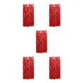 thumbnail image 1 of relayinert Rideau à Franges en Feuille Vif Application Grand et Options Personnalisables Rouge 3*1 m 5 Pcs, 1 of 4
