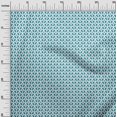 thumbnail image 3 of oneOone Cotton Jersey Turquoise Blue Fabric Geometrical Craft Projects Decor Fabric Printed By The Yard 58 Inch Wide, 3 of 4