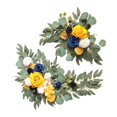 thumbnail image 3 of Abbracc 2 Pieces Artificial Wreath Artificial Floral Swag Simulation Garland Flower Swag B, 3 of 9