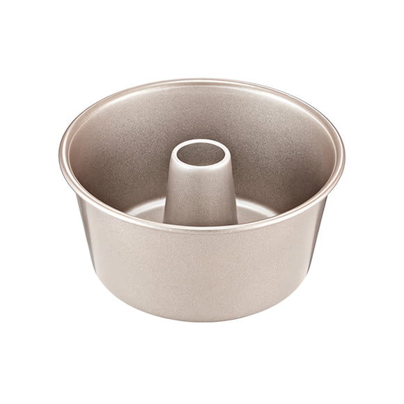 NonStick Round Tube Cake Pan Solid Bottom Chimney Mold for Baking Angel Food, Bundt Cakes