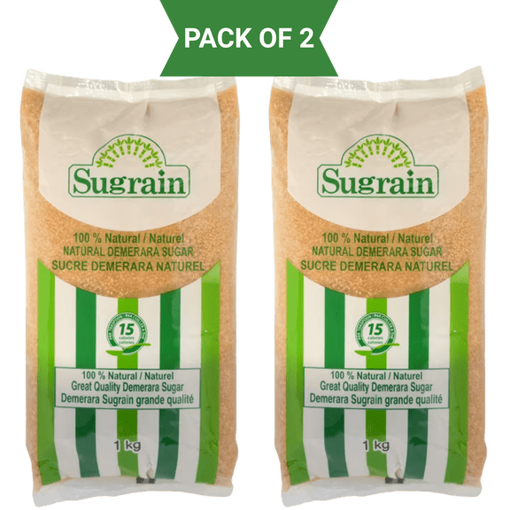 Sugrain Demerara Cane Sugar, 1.5kg, Pack of 2