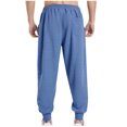 thumbnail image 3 of FAIWAD Men's Drawstring Elastic Waist Baggy Sweatpants Straight Leg Elastic Close Bottom Track Pants, 3 of 3