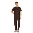thumbnail image 1 of Inkmeso Solid Nightwear Set For Mens Tshirt And Pants Pajama Set Short Sleeve Pjs Loungewear Set, 1 of 8