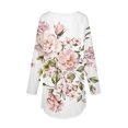 thumbnail image 5 of DPTALR Blouses d'Automne à Col Rond Imprimé pour Femmes Manches Longues Smockées, 5 of 5
