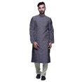thumbnail image 1 of Atasi Satin Slub Ethnic Kurta With Churidar For Mens Printed Party Wear, 1 of 1