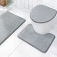 thumbnail image 1 of Yhmxh Bathroom Rugs Bath Rug Bath Mat Bathroom Toilet Cover Bathroom Mats Absorbent Printed Floor Mats Bathroom Toilet 3 Piece Floor Mat Set carpeting carpeting, 1 of 1