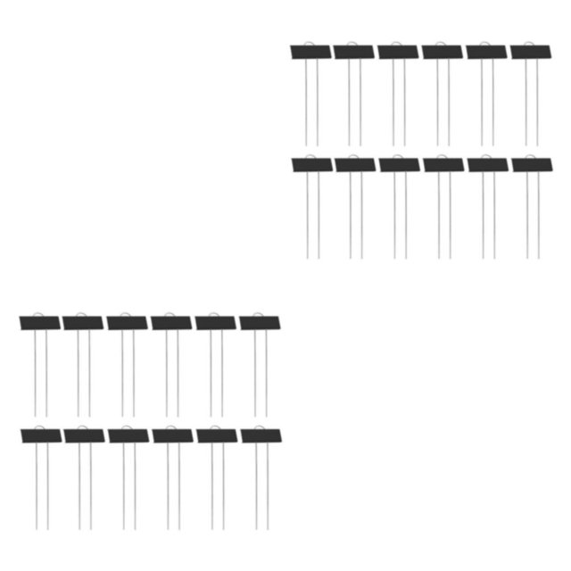 Maytalsory 12piece Convenient Plant Labels For Easy Identification Made With Durable Metal Metal Plant Label Garden Markers black 2Set