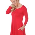 thumbnail image 3 of (Rouge, m) - Tunique Unie pour Femme, 3 of 5